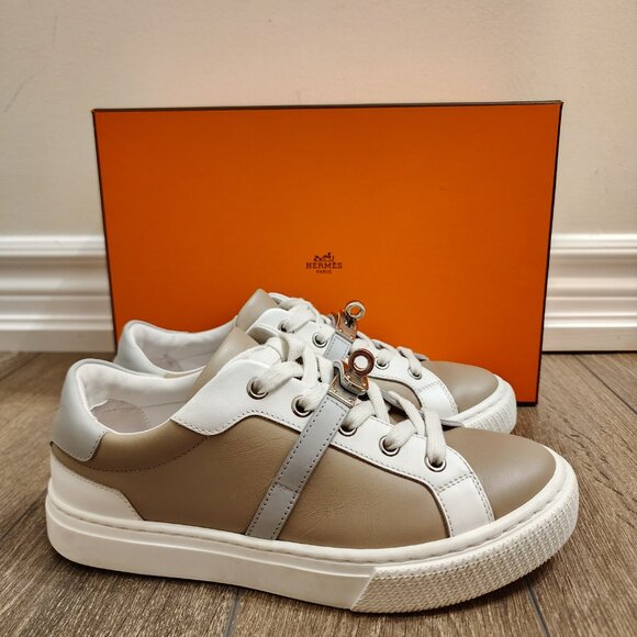 HERMES - Day Sneaker - Beige - Size 36 - Picture 4 of 6